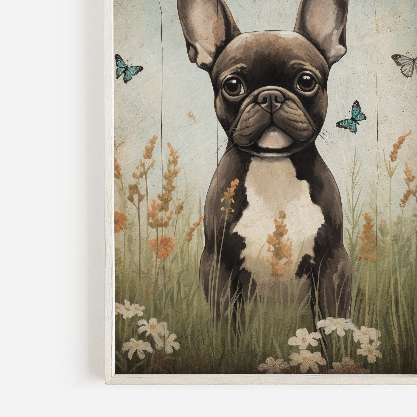 French Bulldog Wall Art, Vintage Dog Decor, Ideal Gift for Pet Lovers - WildfieldPrints