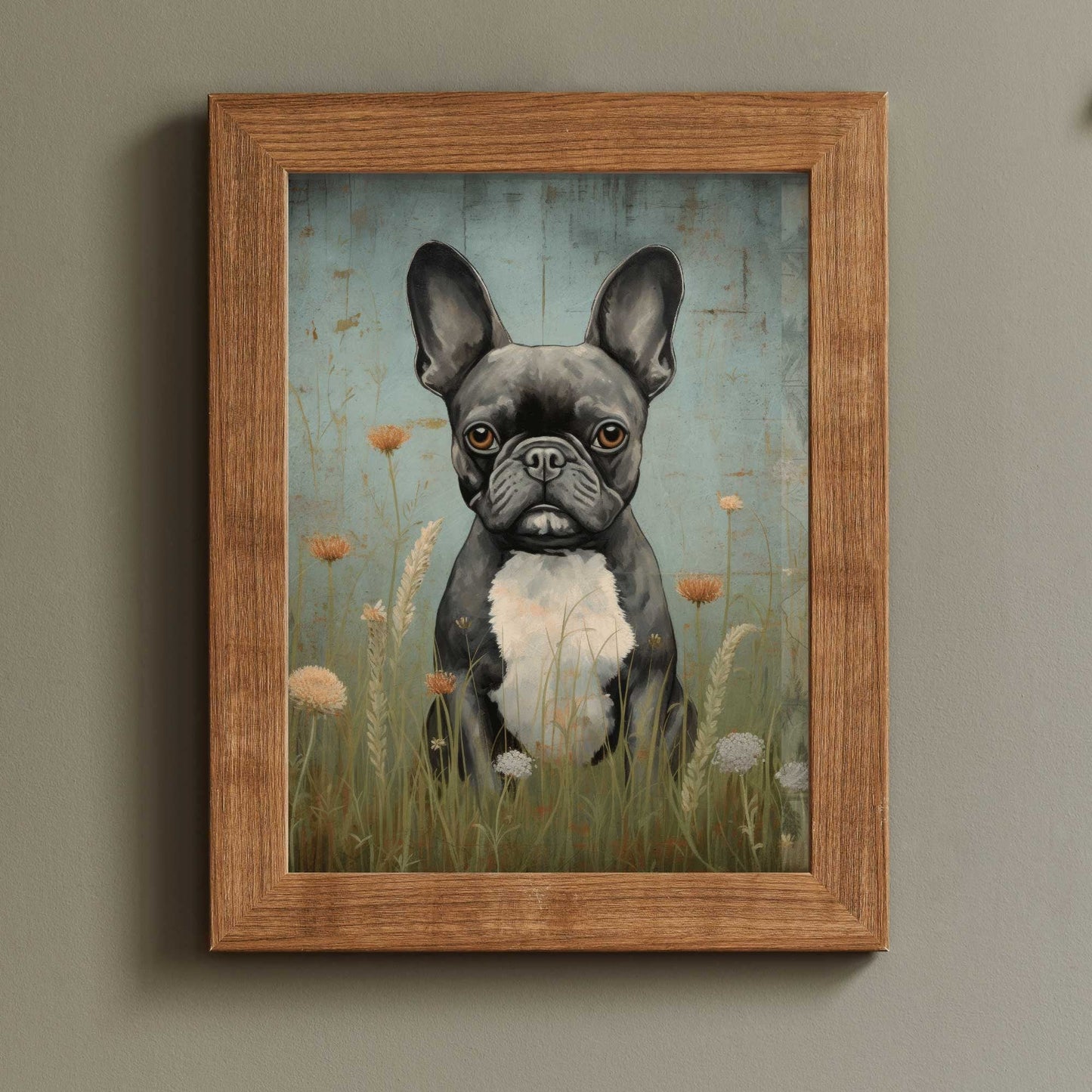 French Bulldog Wall Art, Vintage Dog Decor, Ideal Gift for Pet Lovers - WildfieldPrints