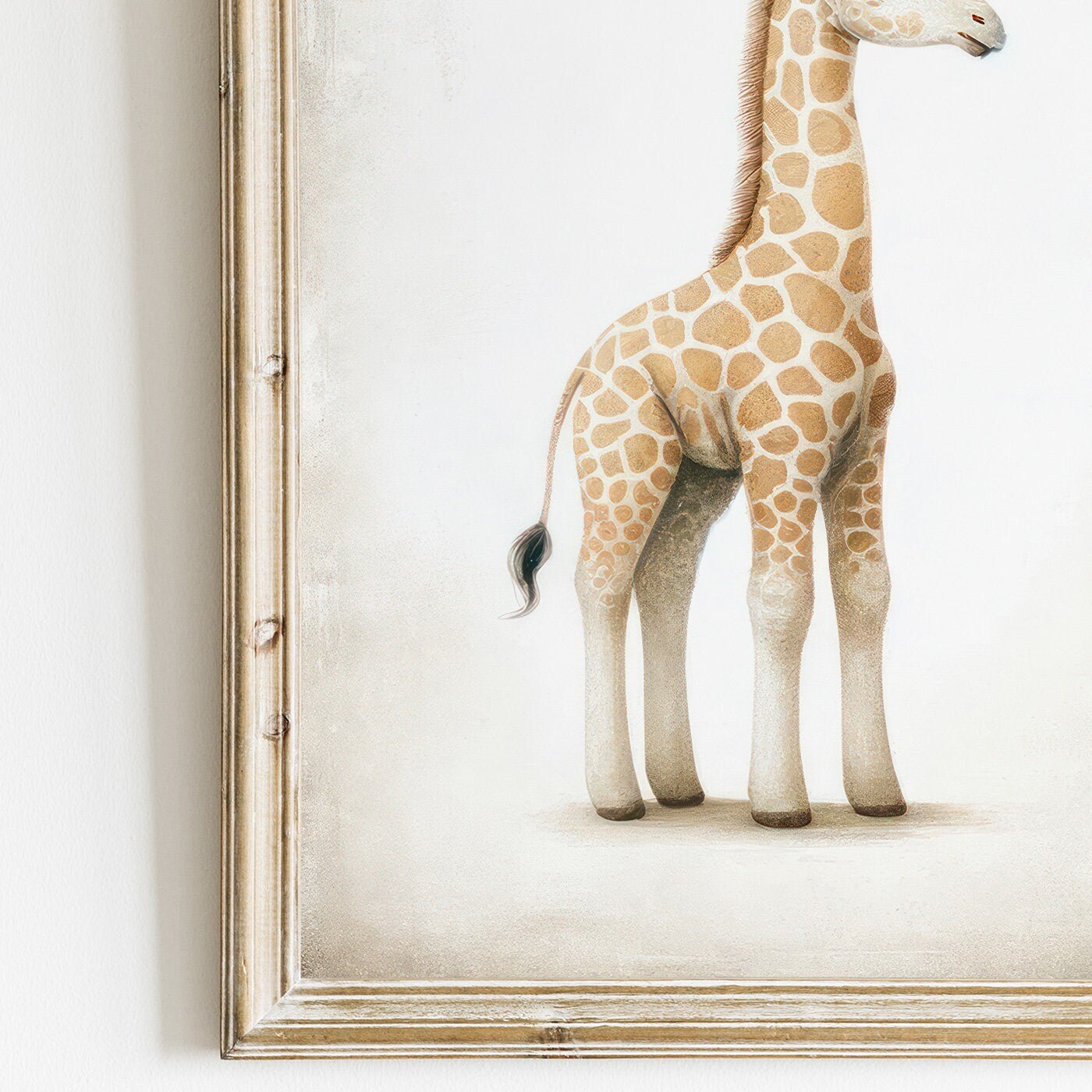 Giraffe Nursery Decor, Vintage Safari Wall Art, Cute Animal Print - WildfieldPrints