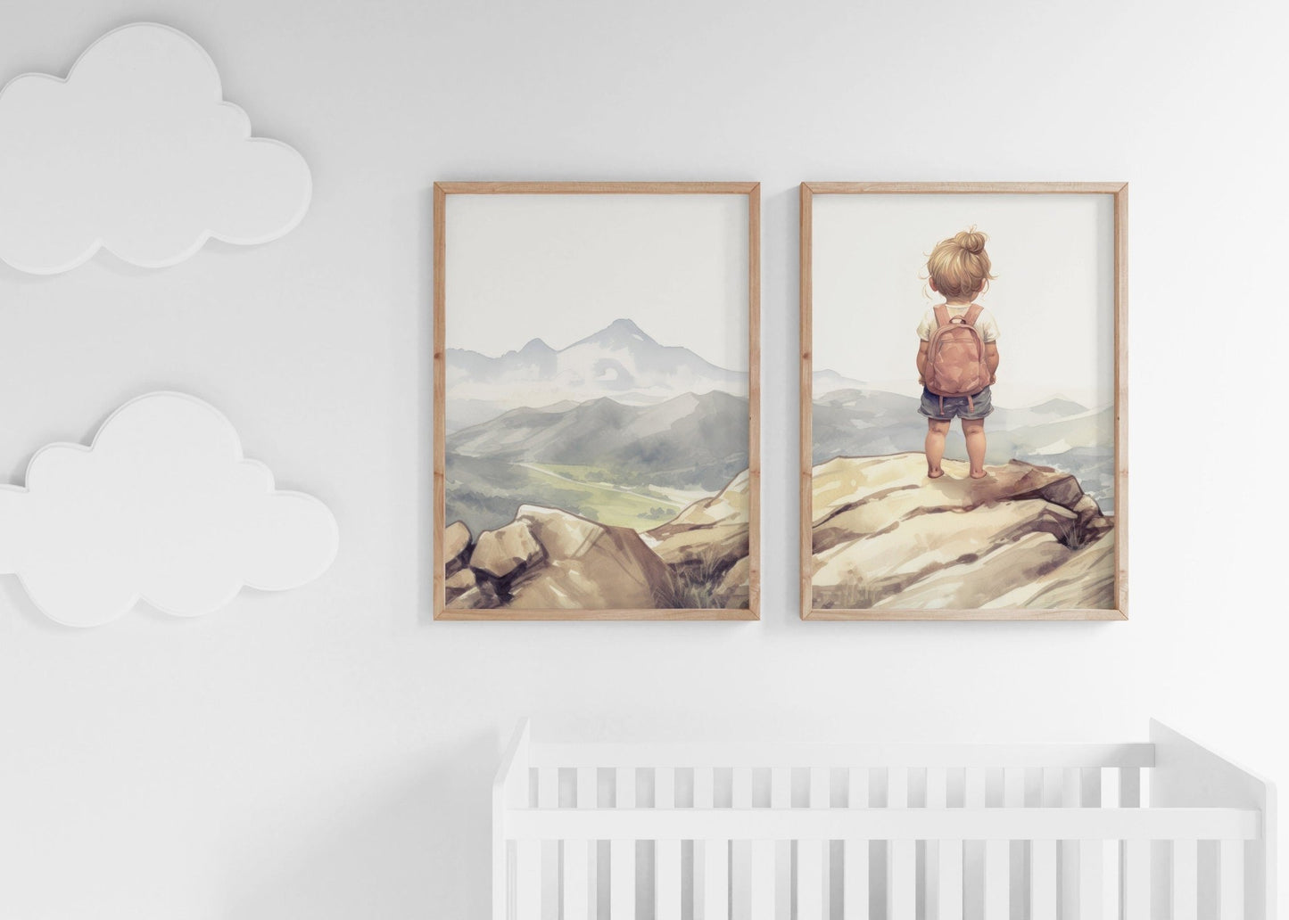 Girl Adventure Nursery Art, Mountain Decor for Girls' Room - WildfieldPrints