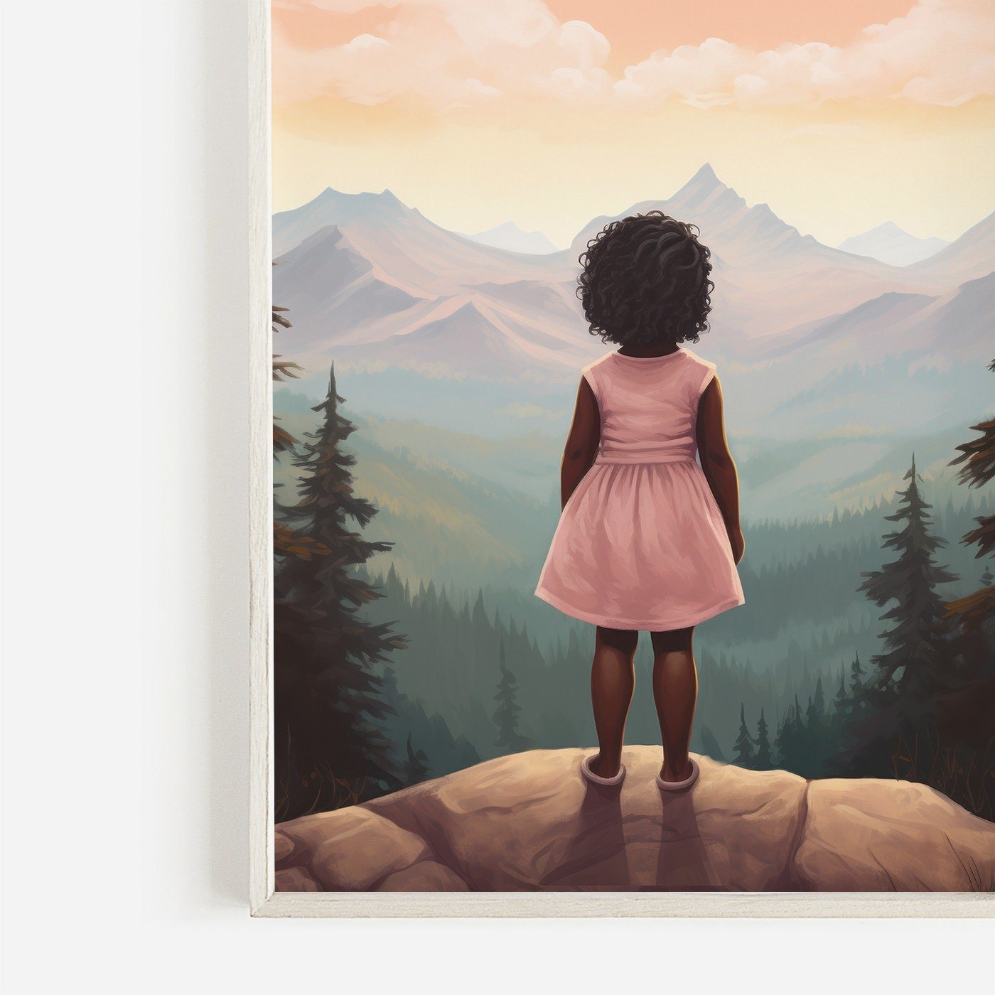 Girl Adventure Print, Black Girl Wall Art, African American Nursery Decor - WildfieldPrints