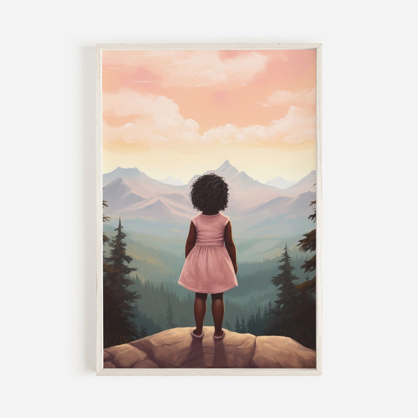 Girl Adventure Print, Black Girl Wall Art, African American Nursery Decor - WildfieldPrints