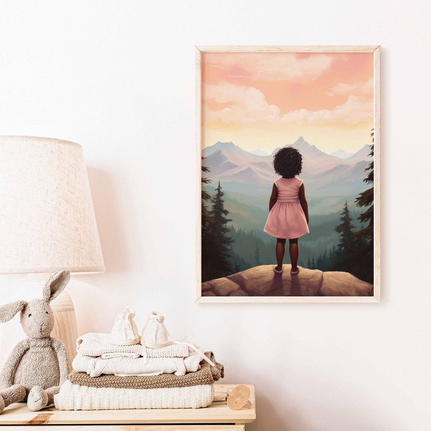 Girl Adventure Print, Black Girl Wall Art, African American Nursery Decor - WildfieldPrints