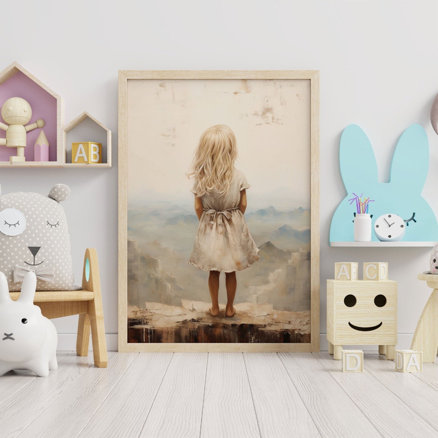 Girl Adventure Print, Mountain Nursery Decor, Girls Bedroom Decor - WildfieldPrints