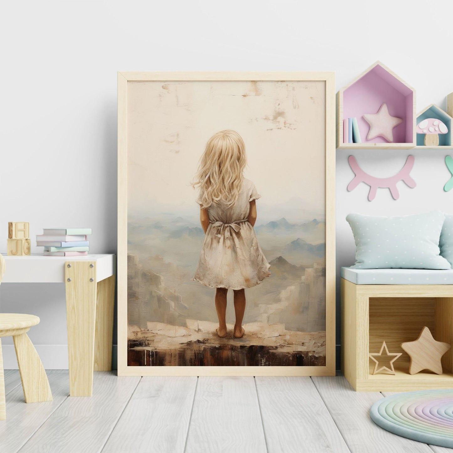 Girl Adventure Print, Mountain Nursery Decor, Girls Bedroom Decor - WildfieldPrints