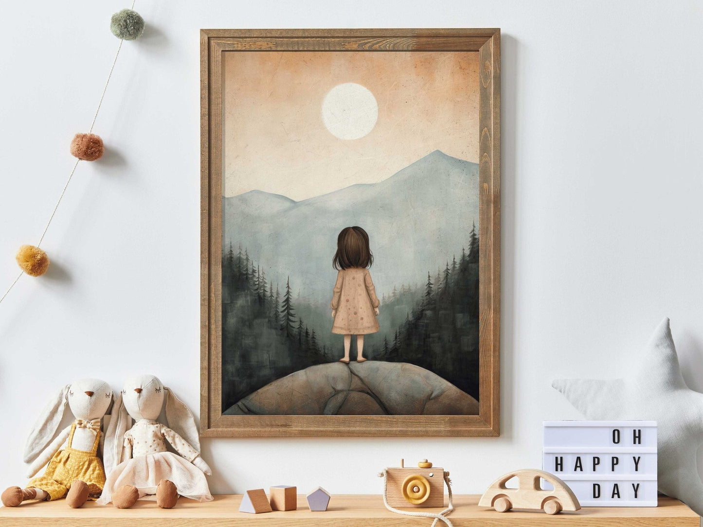 Girl Adventure Print, Nature - Inspired Nursery Decor, Toddler Room Art - WildfieldPrints