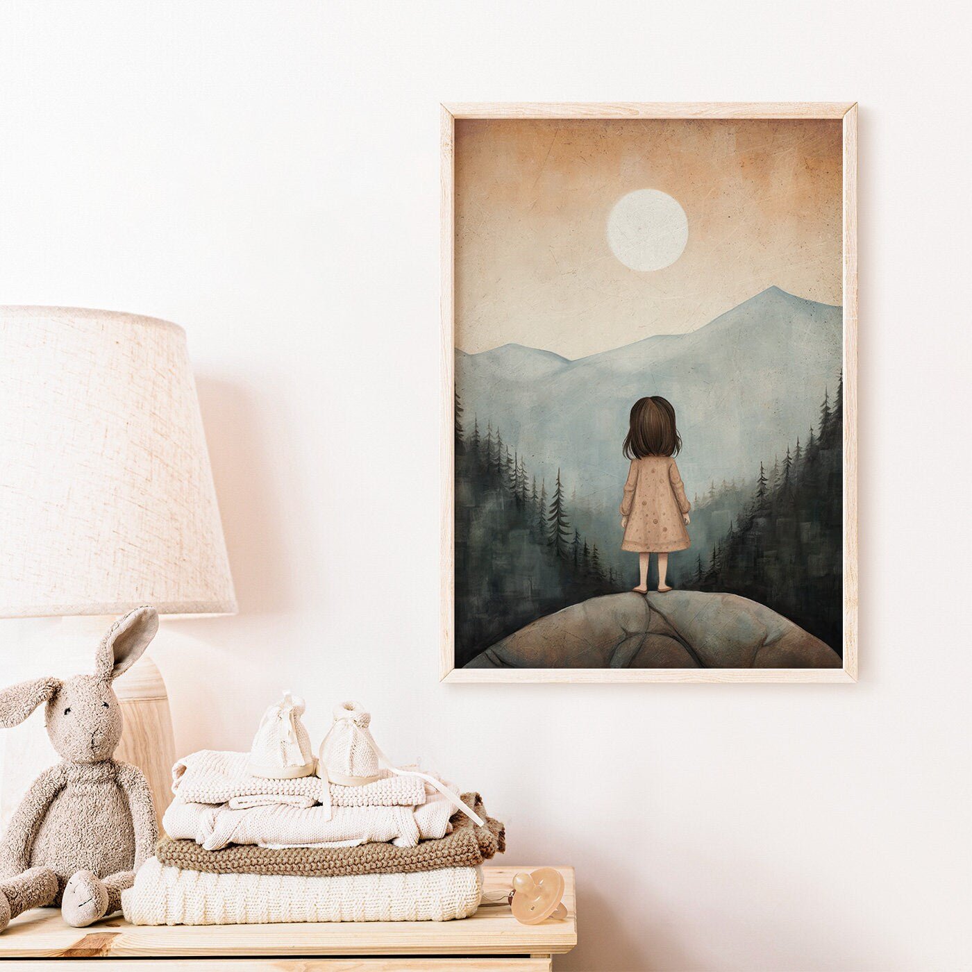 Girl Adventure Print, Nature - Inspired Nursery Decor, Toddler Room Art - WildfieldPrints