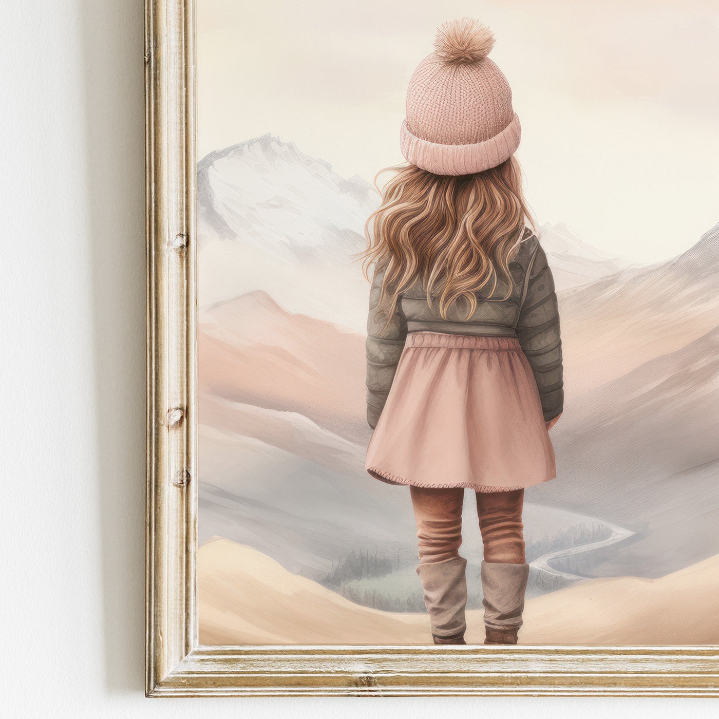 Girl Adventure Prints, Nature Nursery Decor, Mountain Wall Art - WildfieldPrints