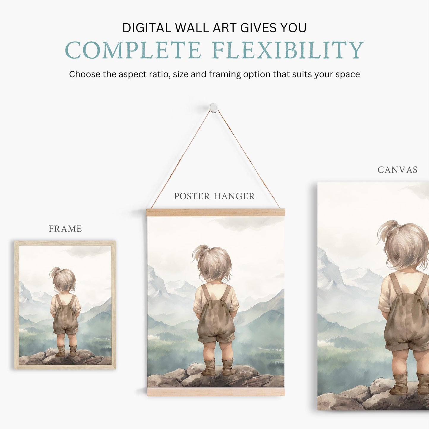 Girl Adventure Prints, Nature - Themed Nursery Wall Decor, Girls Room - WildfieldPrints