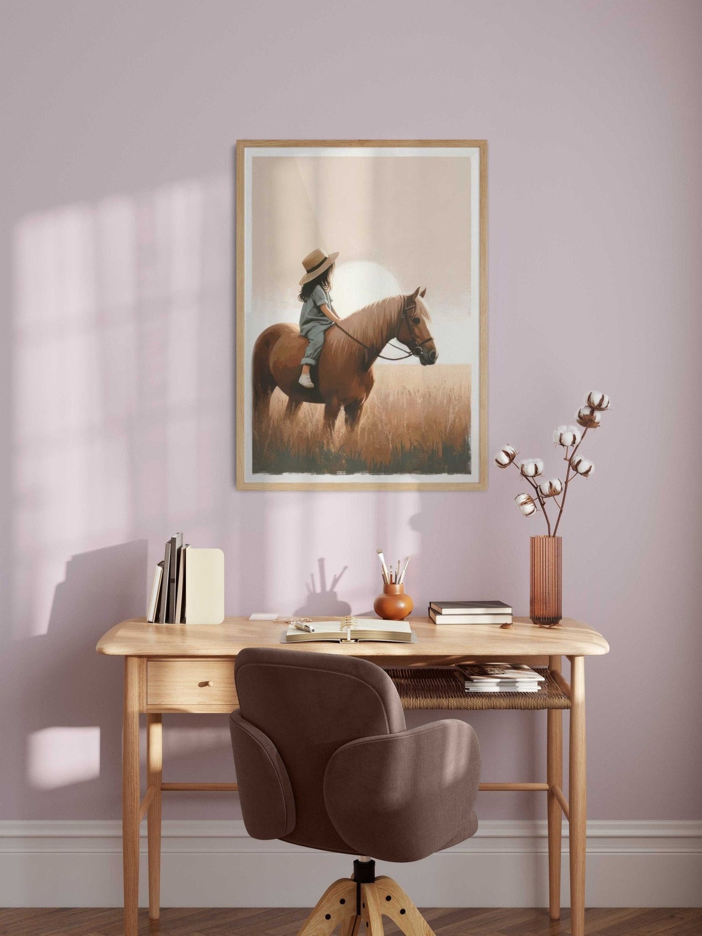 Girl and Horse Prints, Equestrian Room Decor, Wall Art for Girls - WildfieldPrints