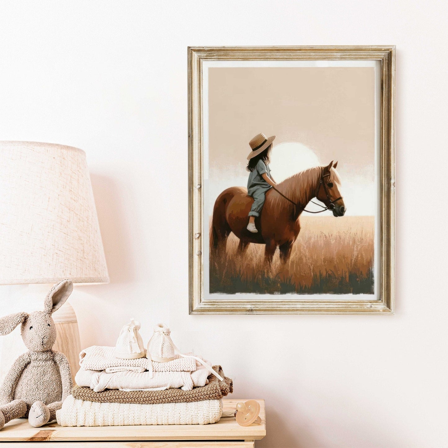 Girl and Horse Prints, Equestrian Room Decor, Wall Art for Girls - WildfieldPrints