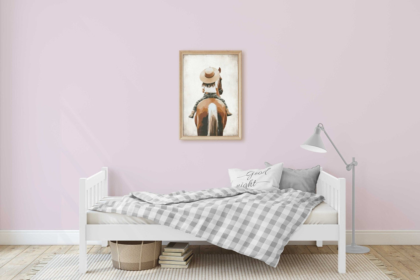Girl and Horse Wall Art, Horse Print for Girls Room, Riding Decor - WildfieldPrints