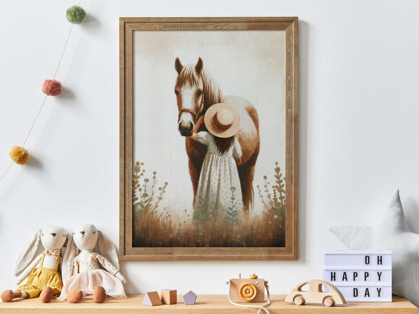 Girl & Horse Prints, Kids Wall Decor, Gifts for Young Equestrians - WildfieldPrints