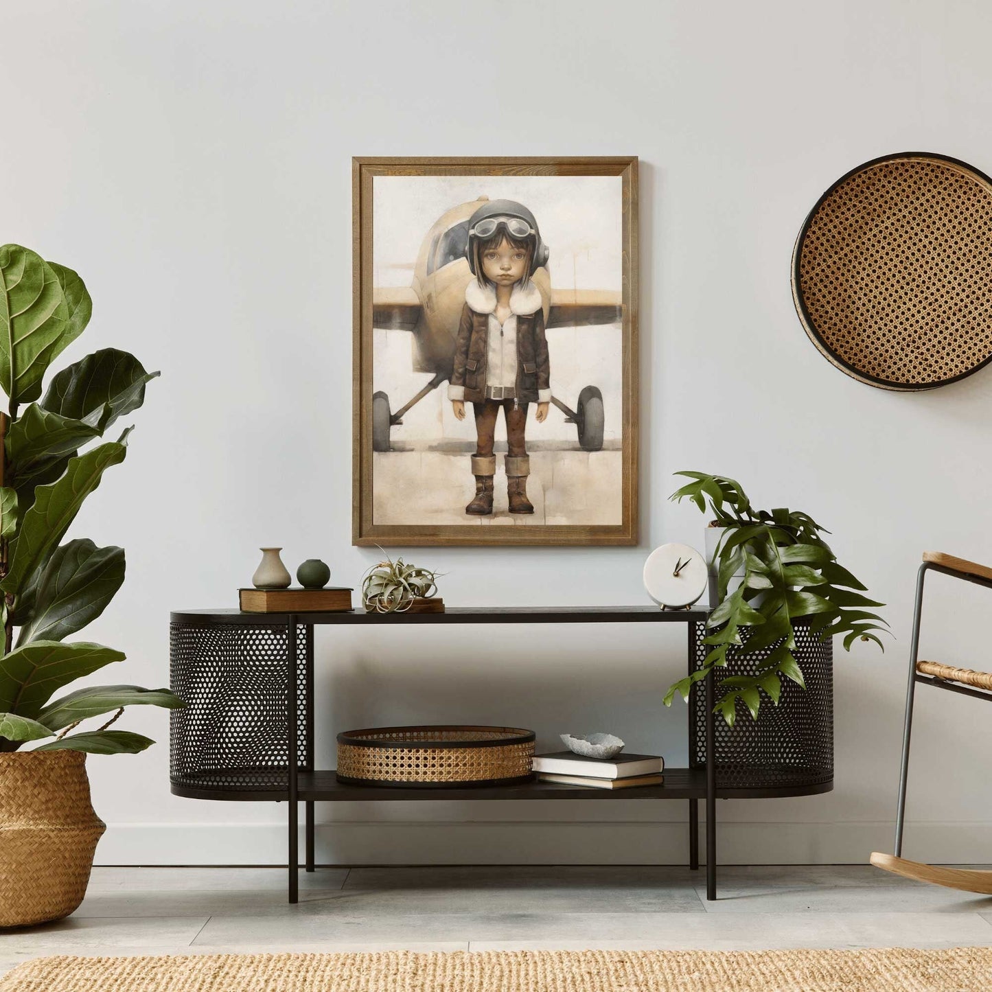 Girl Nursery Prints, Empowering Artwork, Vintage Airplane Decor - WildfieldPrints