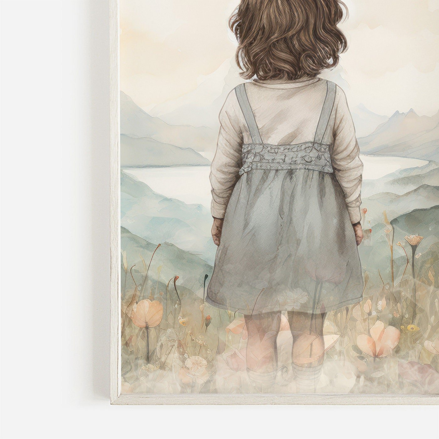 Girl's Adventure Nursery Wall Art, Wildflower Decor, Watercolor Prints - WildfieldPrints