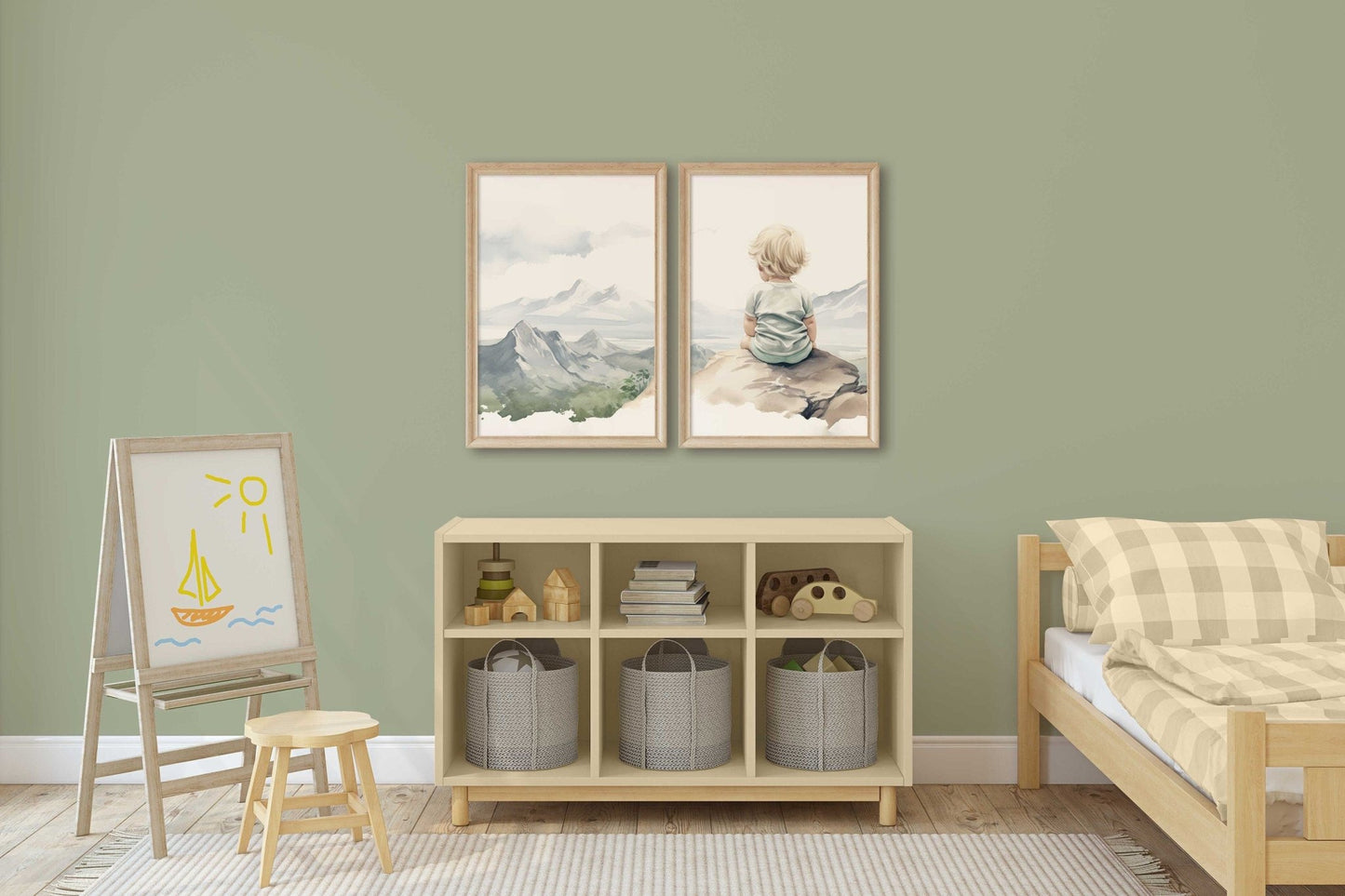 Girl's Nursery Adventure Art, Mountain Theme Decor, Kids Room Wall Decor - WildfieldPrints