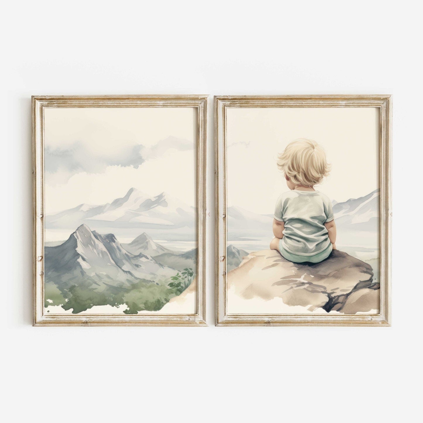 Girl's Nursery Adventure Art, Mountain Theme Decor, Kids Room Wall Decor - WildfieldPrints