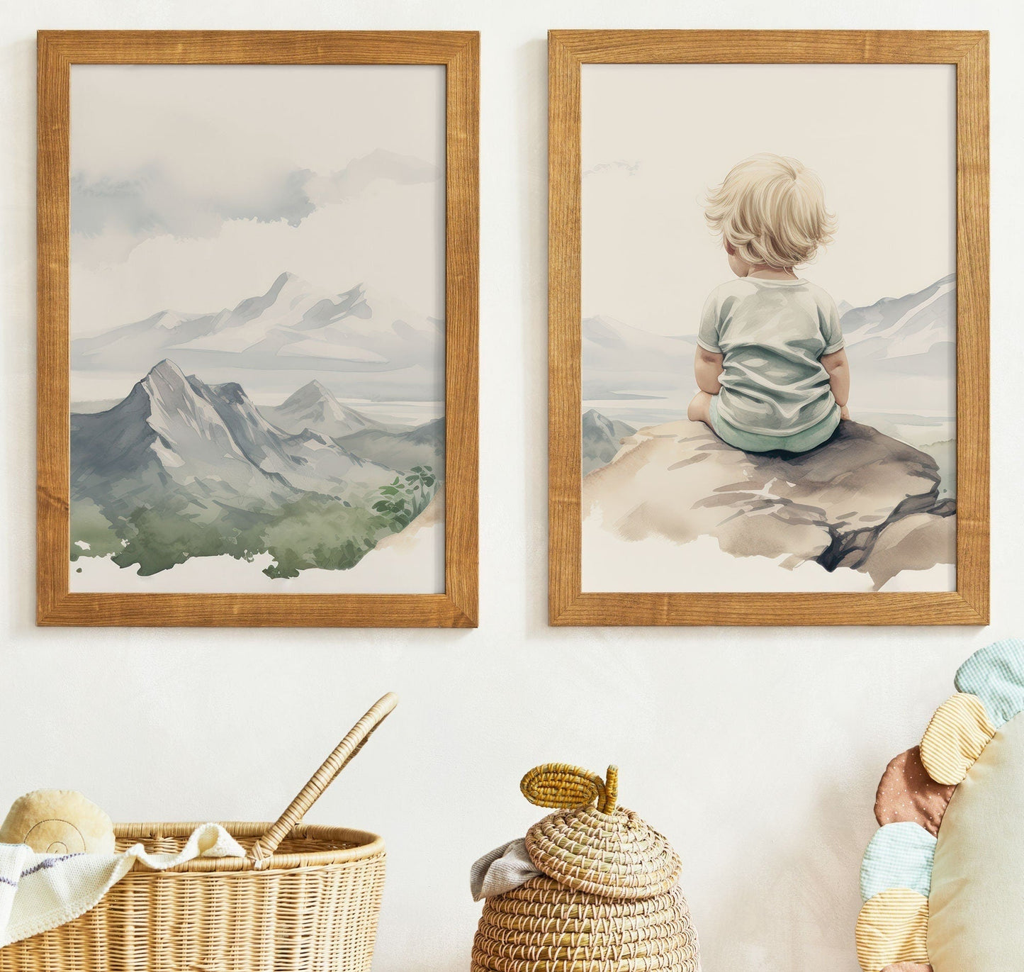 Girl's Nursery Adventure Art, Mountain Theme Decor, Kids Room Wall Decor - WildfieldPrints