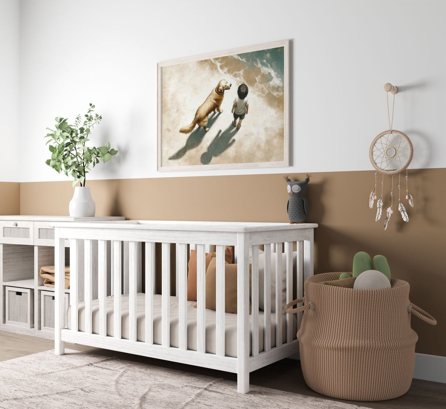 Golden Retriever Nursery Decor, Dog Art Print, Animal Toddler Decor - WildfieldPrints