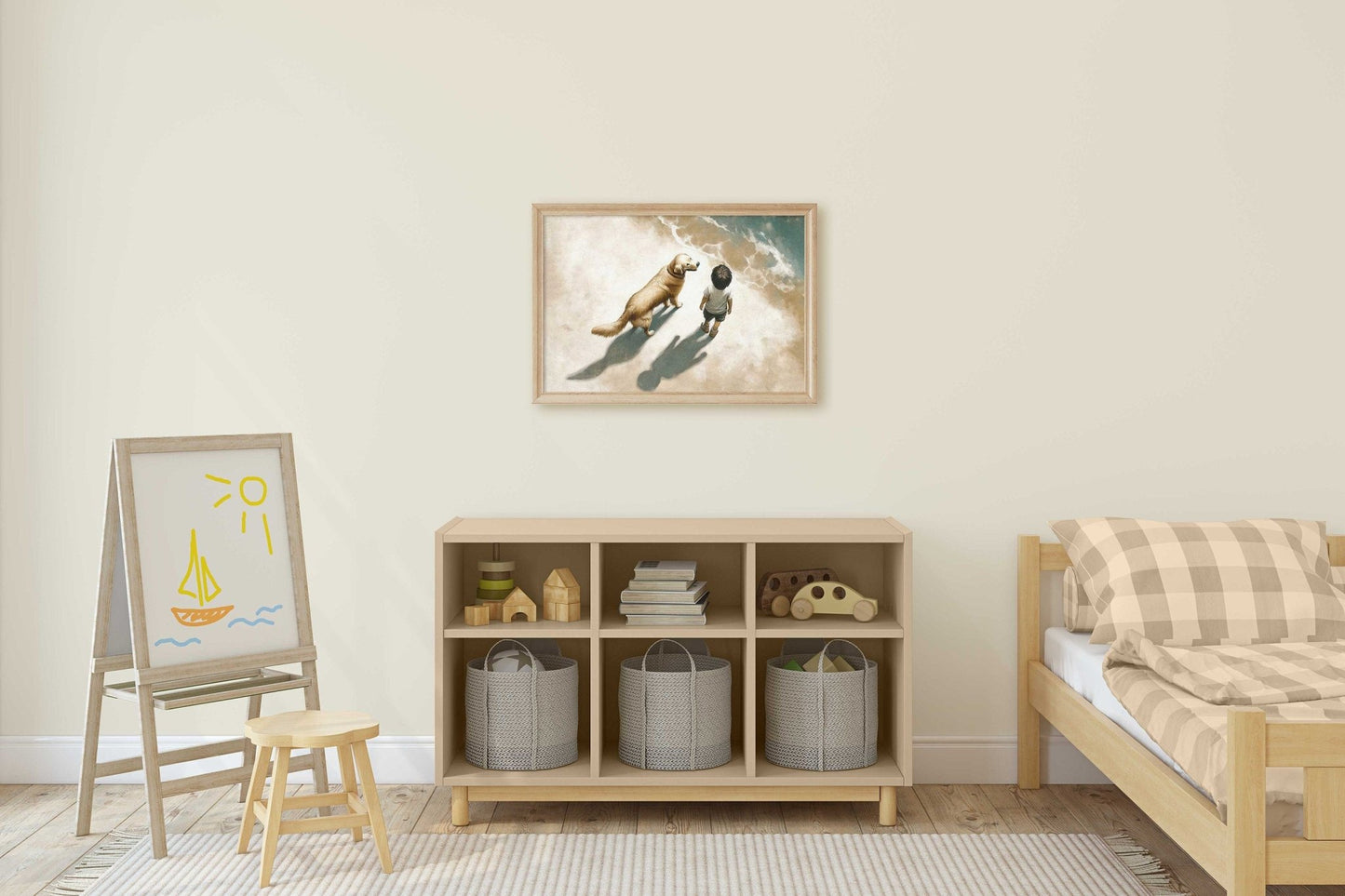 Golden Retriever Nursery Decor, Dog Art Print, Animal Toddler Decor - WildfieldPrints