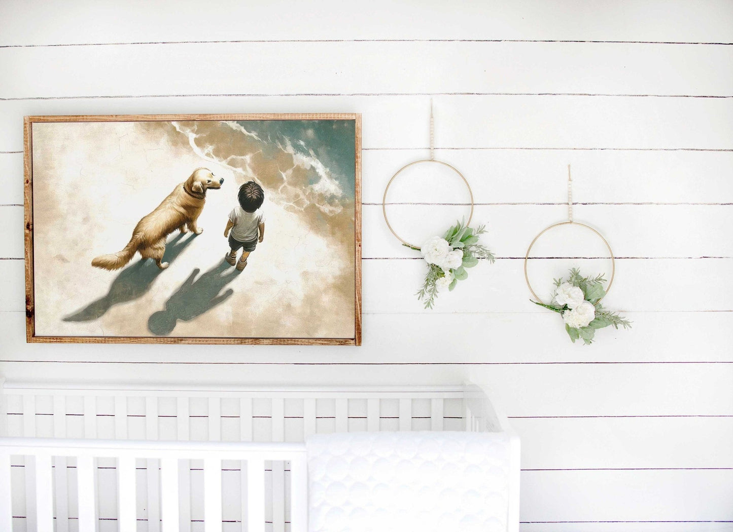 Golden Retriever Nursery Decor, Dog Art Print, Animal Toddler Decor - WildfieldPrints