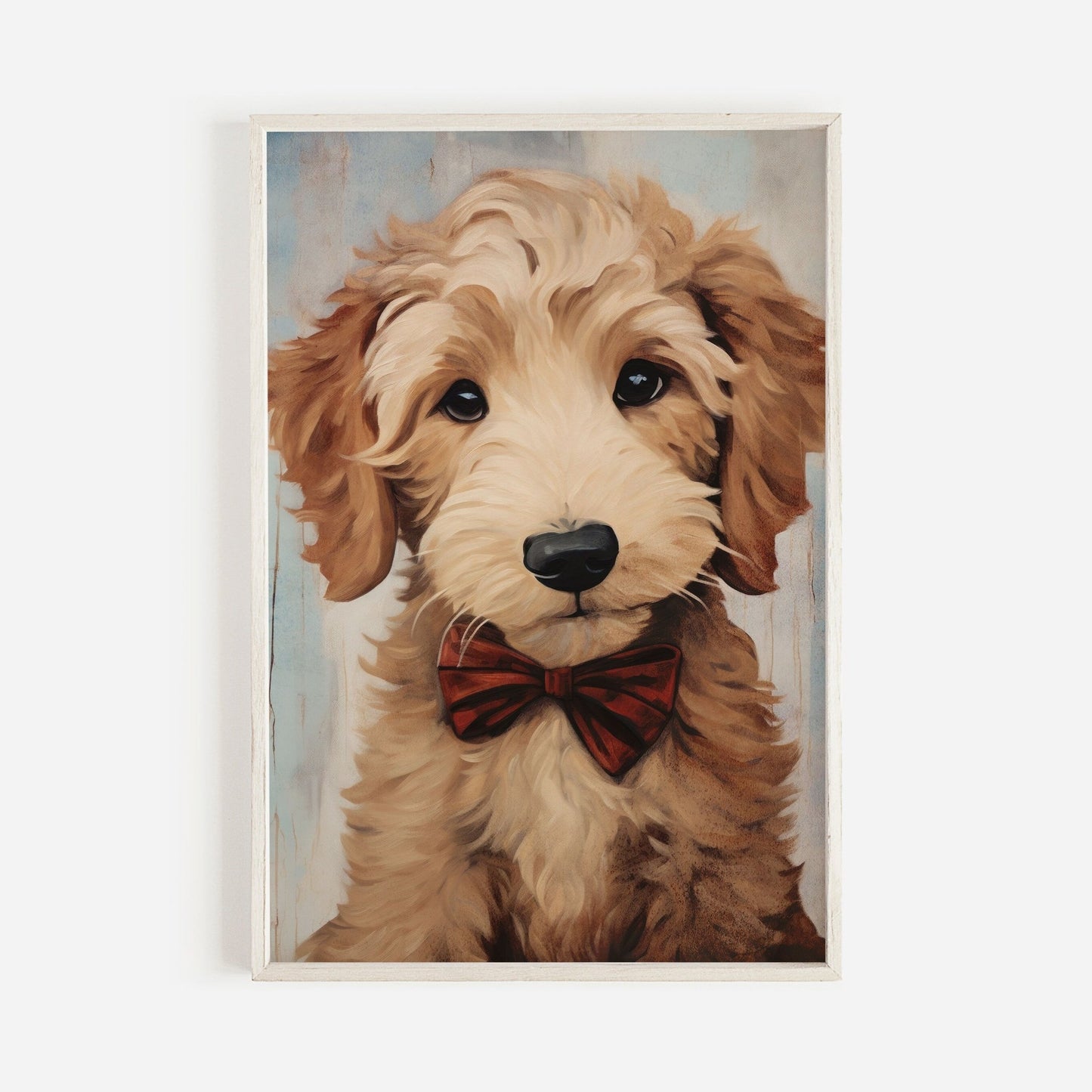 Goldendoodle Art Print, Vintage Dog Decor, Gift for Dog Lovers - WildfieldPrints