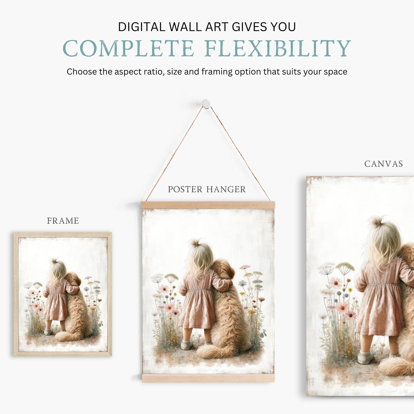 Goldendoodle Nursery Art, Cute Dog Wall Decor, Toddler Room Accent - WildfieldPrints