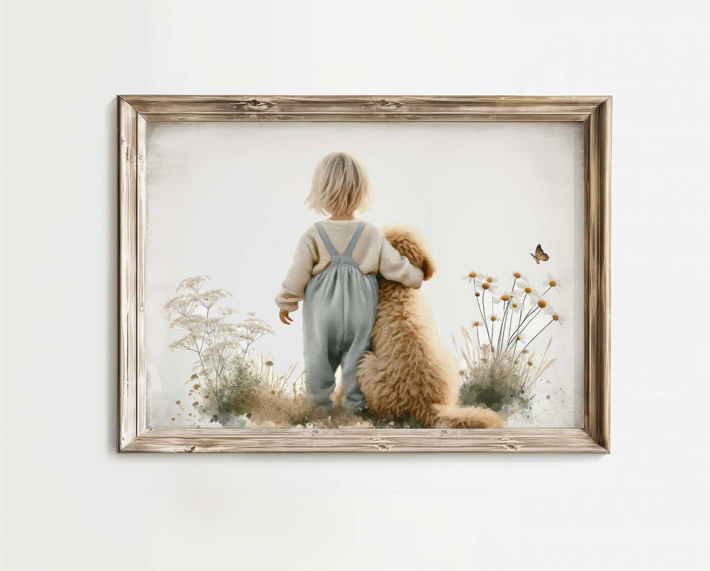 Goldendoodle Nursery Art, Cute Dog Wall Decor, Toddler Room Accent - WildfieldPrints