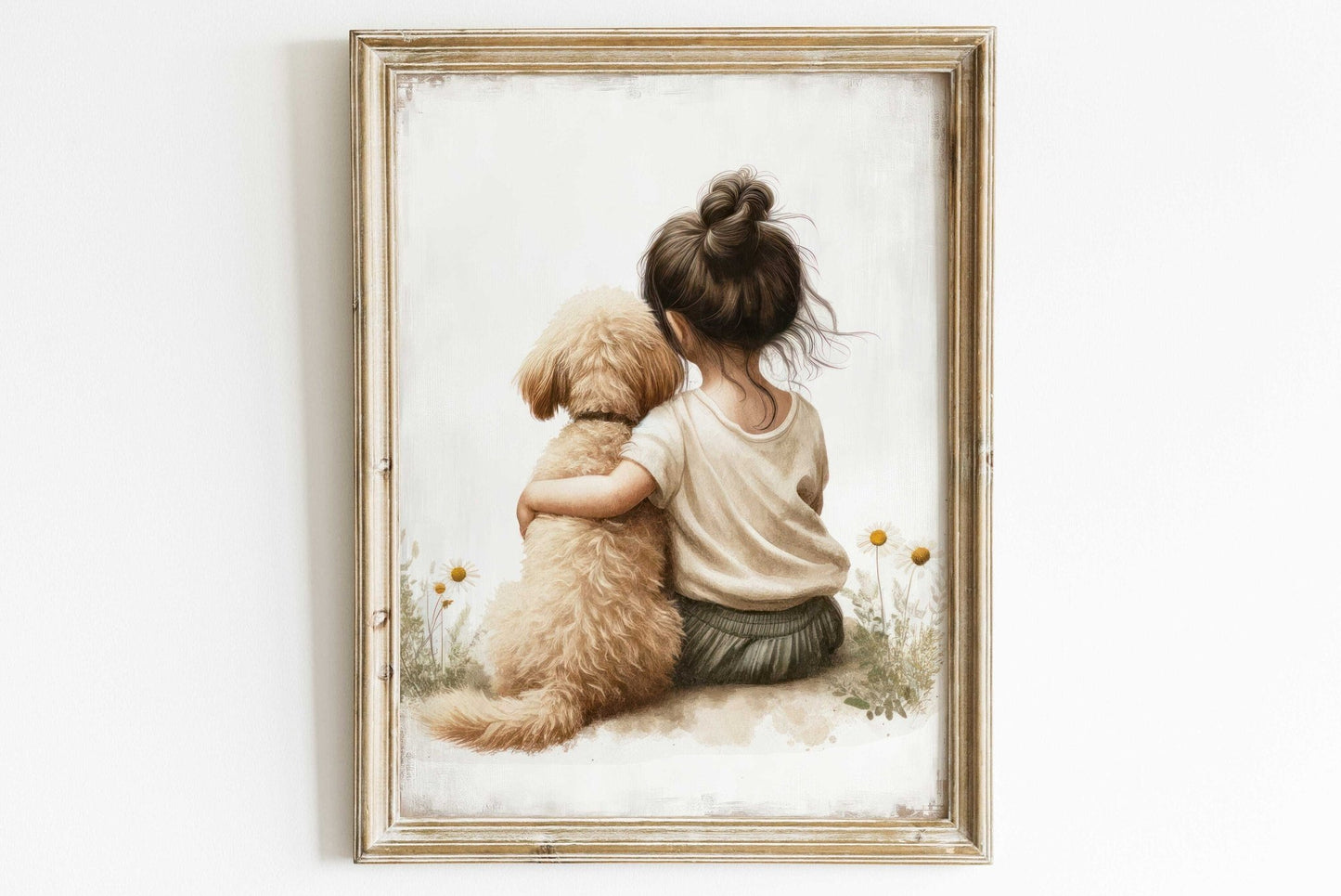 Goldendoodle Nursery Print, Dog Art for Girls, Toddler Room Decor - WildfieldPrints