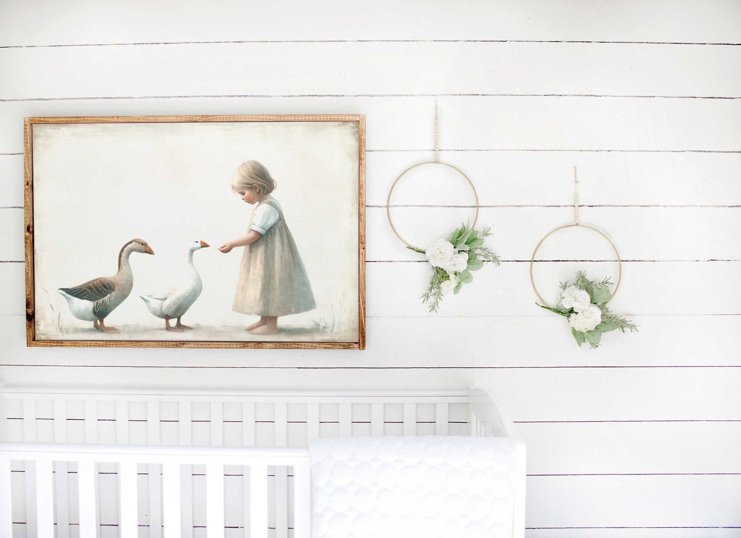 Goose Nursery Wall Art, Vintage Farmhouse Decor, Country Style Prints - WildfieldPrints