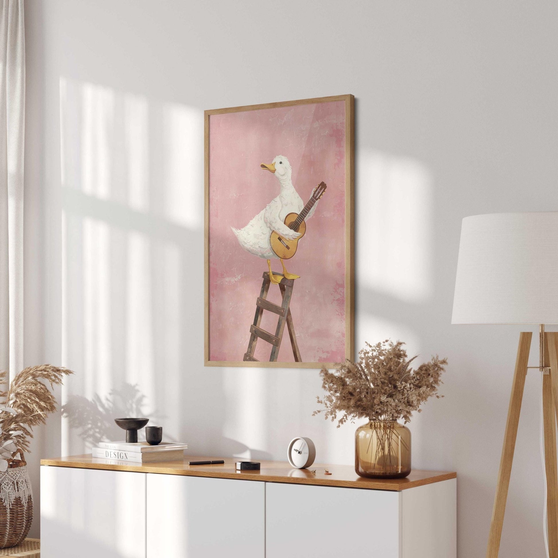 Goose Print, Whimsical Animal Nursery Decor, Fun Kid Room Art - WildfieldPrints