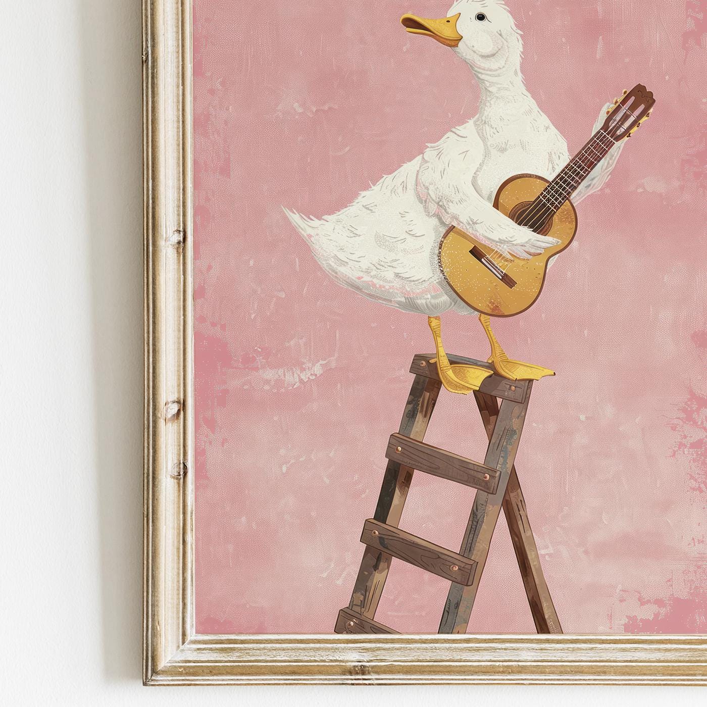 Goose Print, Whimsical Animal Nursery Decor, Fun Kid Room Art - WildfieldPrints