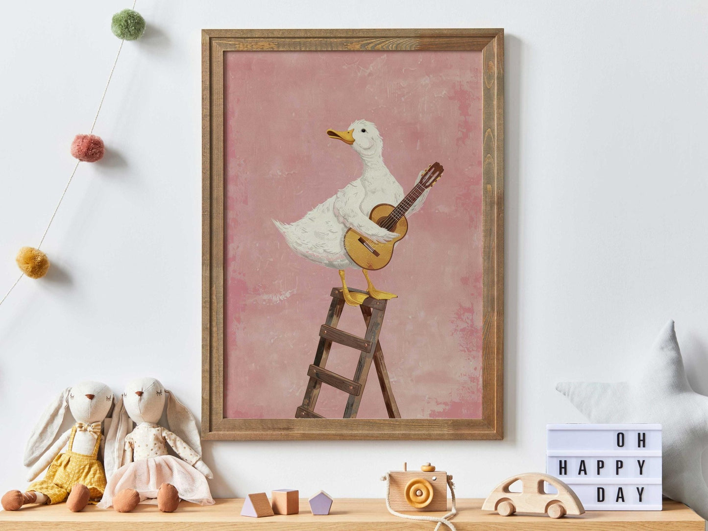 Goose Print, Whimsical Animal Nursery Decor, Fun Kid Room Art - WildfieldPrints
