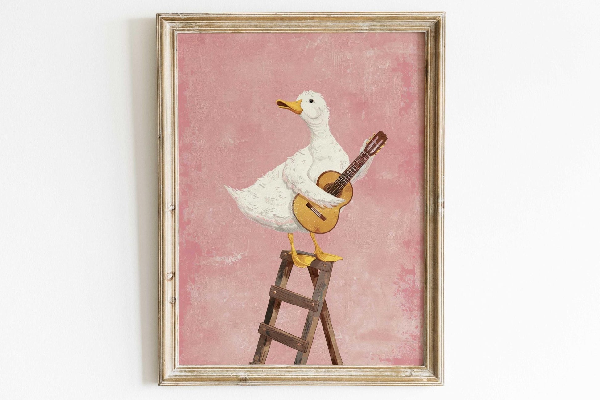 Goose Print, Whimsical Animal Nursery Decor, Fun Kid Room Art - WildfieldPrints