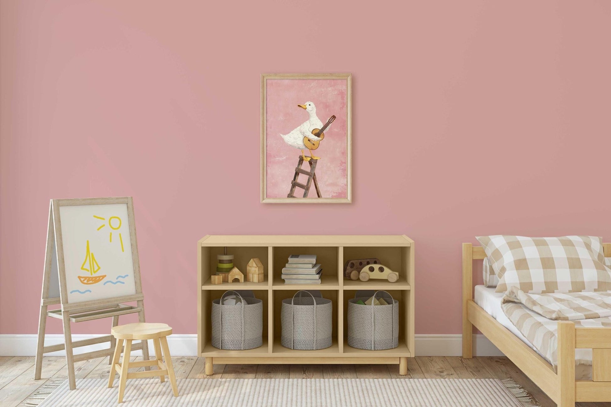 Goose Print, Whimsical Animal Nursery Decor, Fun Kid Room Art - WildfieldPrints