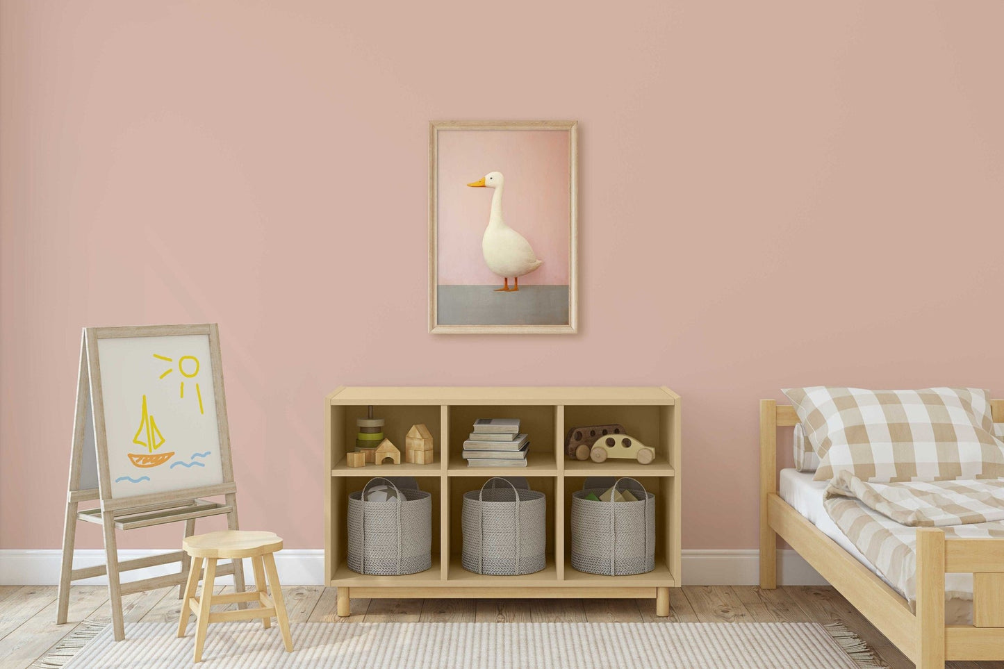 Goose Wall Art, Whimsical Animal Decor, Funny Farm Print - WildfieldPrints