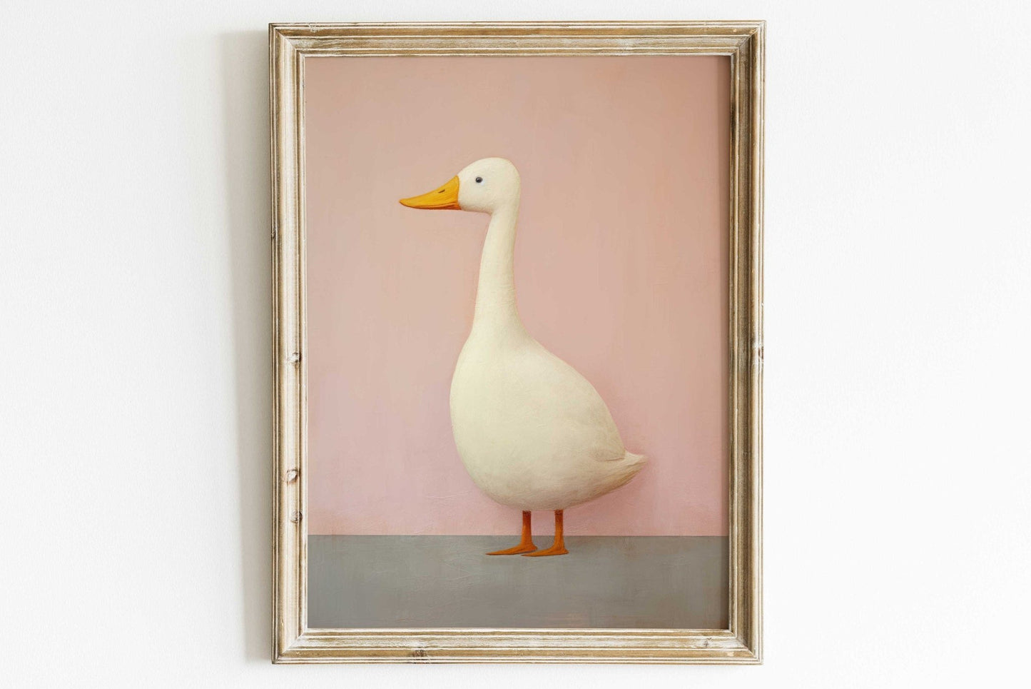 Goose Wall Art, Whimsical Animal Decor, Funny Farm Print - WildfieldPrints