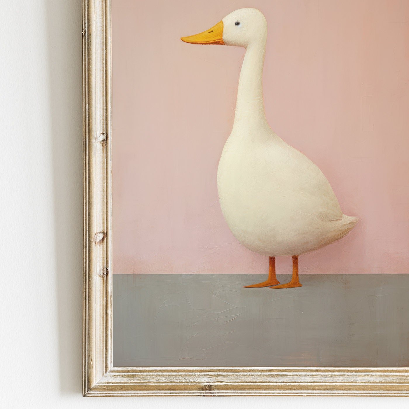 Goose Wall Art, Whimsical Animal Decor, Funny Farm Print - WildfieldPrints