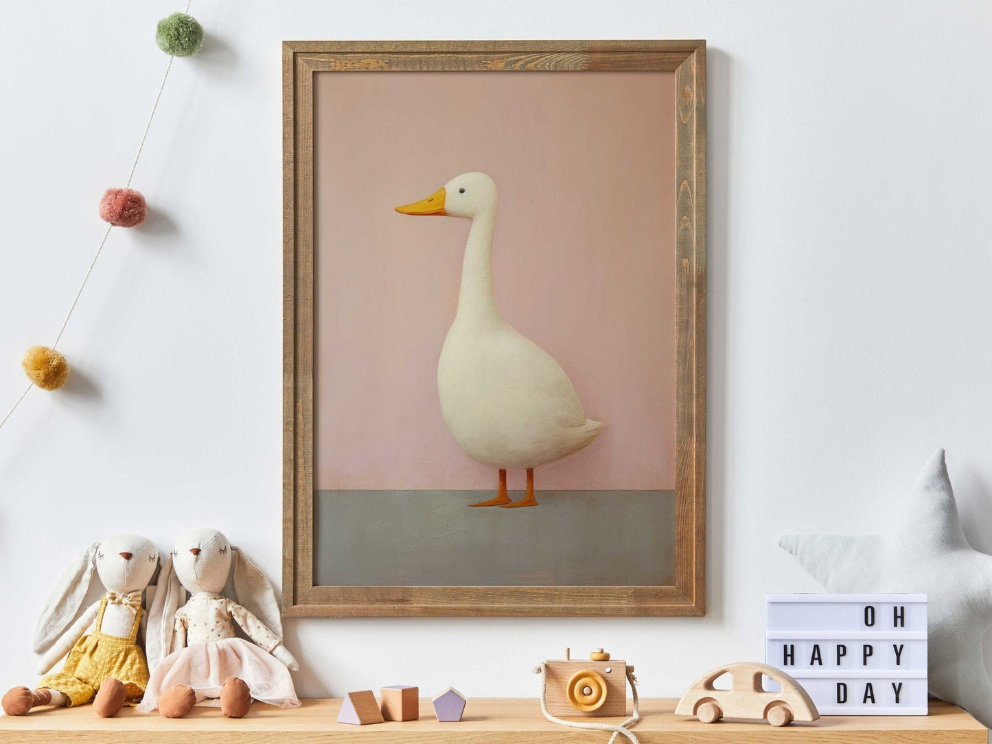 Goose Wall Art, Whimsical Animal Decor, Funny Farm Print - WildfieldPrints