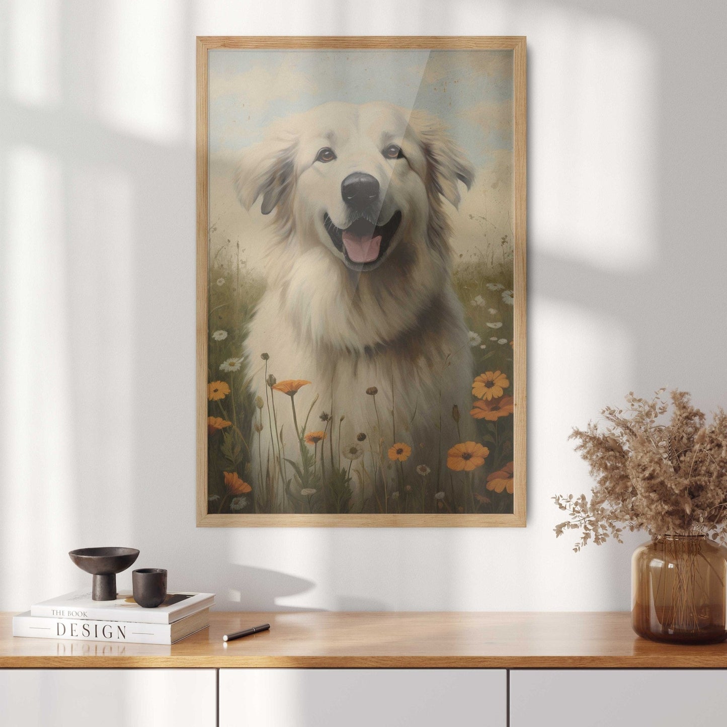 Great Pyrenees Art Print, Vintage Dog Decor, Perfect Gift for Owners - WildfieldPrints