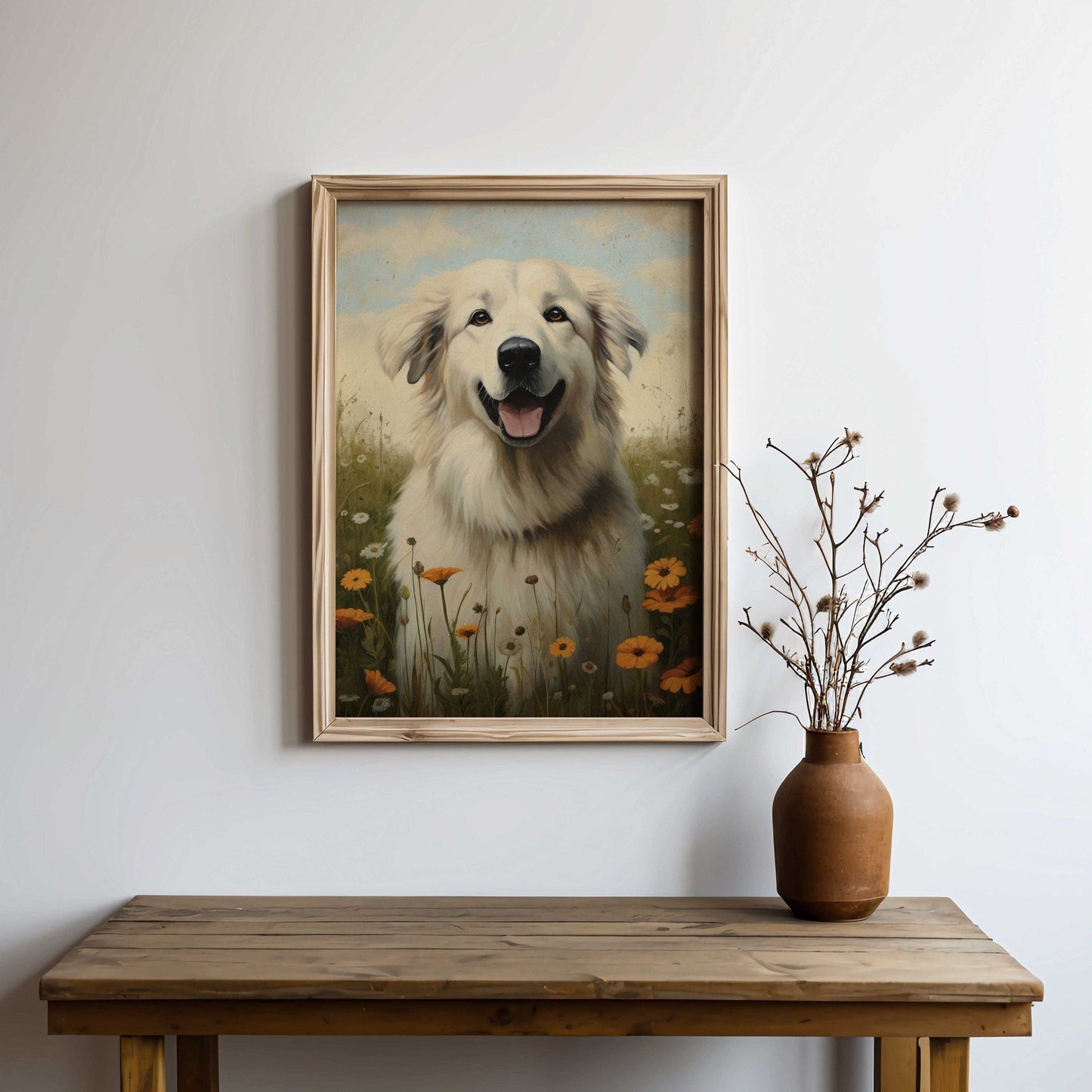 Great Pyrenees Art Print, Vintage Dog Decor, Perfect Gift for Owners - WildfieldPrints