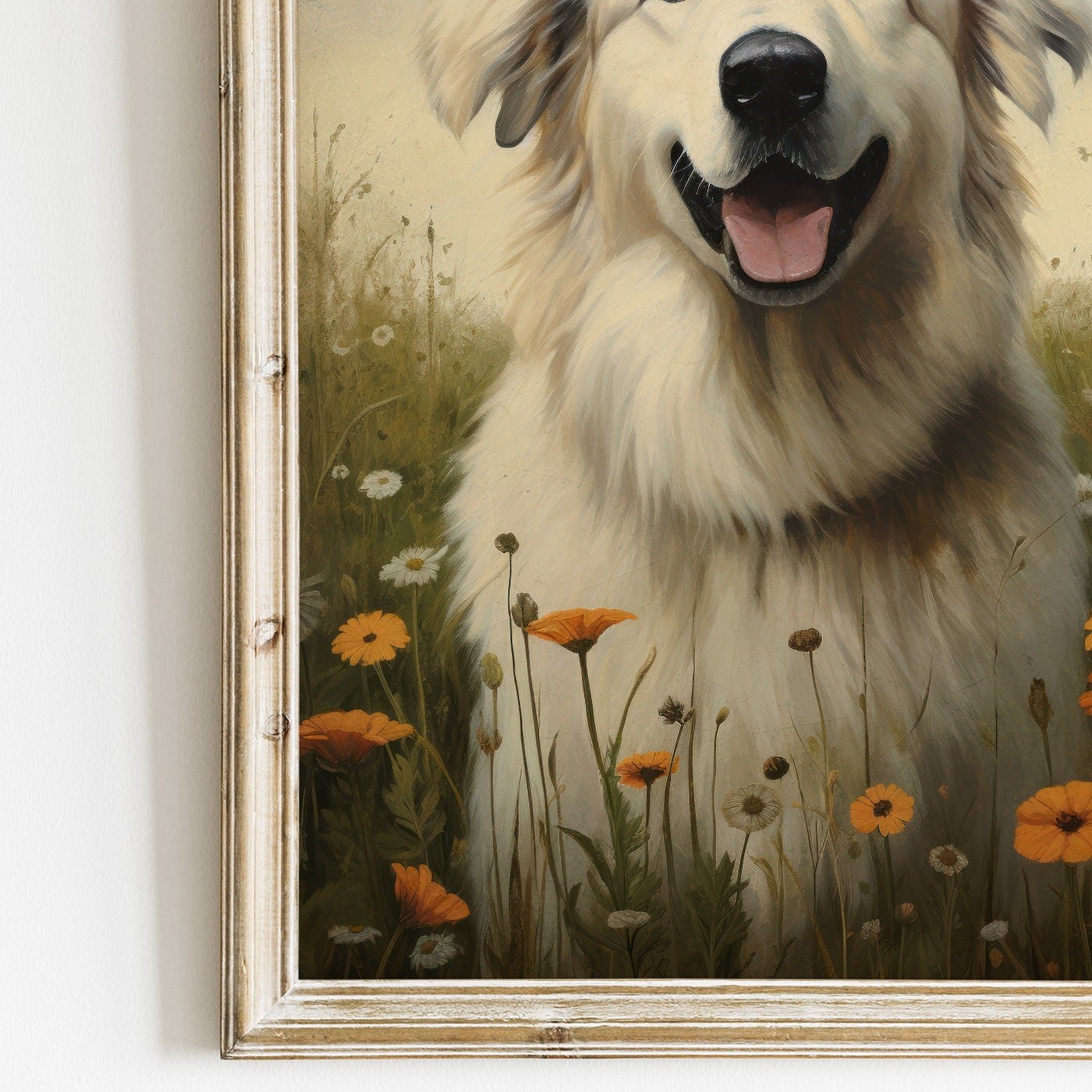 Great Pyrenees Art Print, Vintage Dog Decor, Perfect Gift for Owners - WildfieldPrints