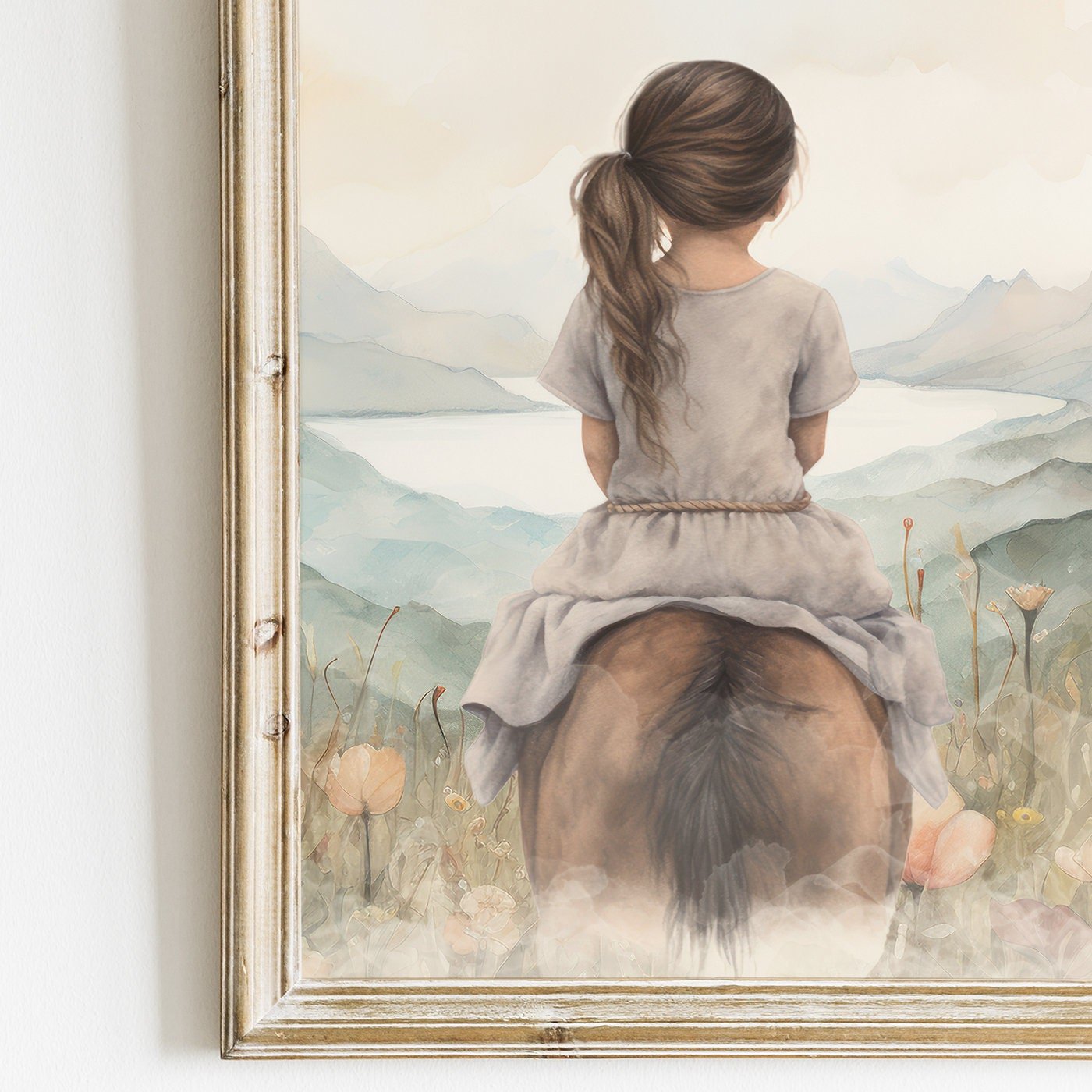 Horse Nursery Decor, Farmhouse Equestrian Art, Gifts for Girls - WildfieldPrints