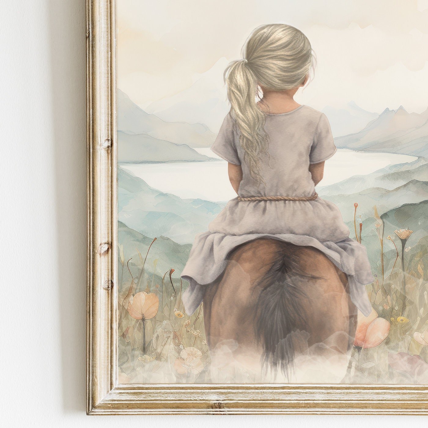 Horse Nursery Decor, Farmhouse Equestrian Art, Gifts for Girls - WildfieldPrints