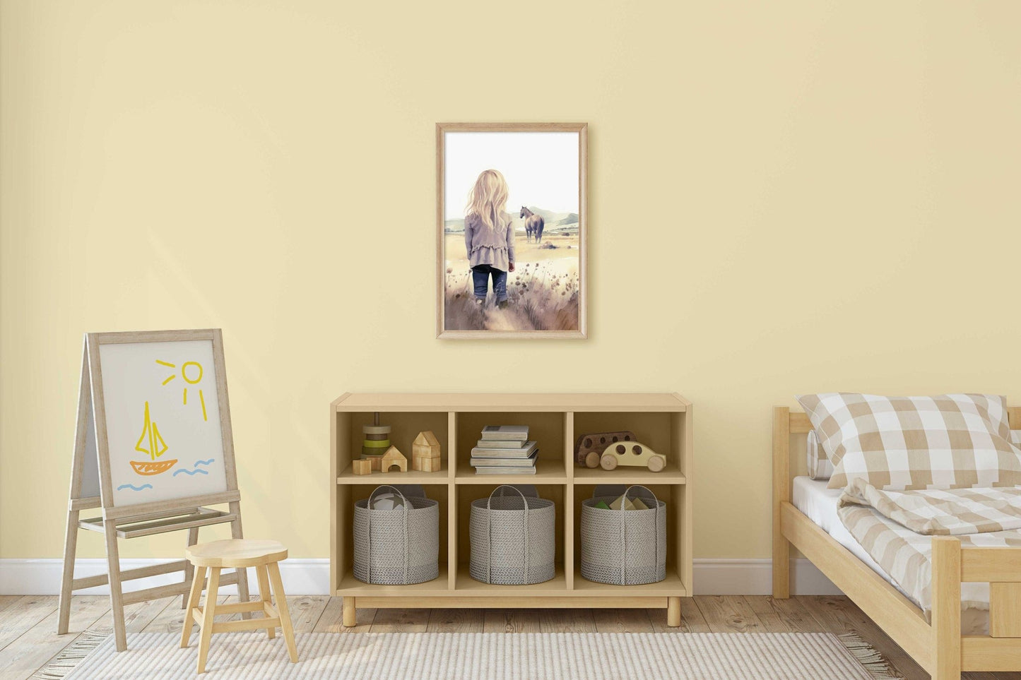 Horse Nursery Decor, Horse Gift for Young Girls, Girls Room Wall Art - WildfieldPrints