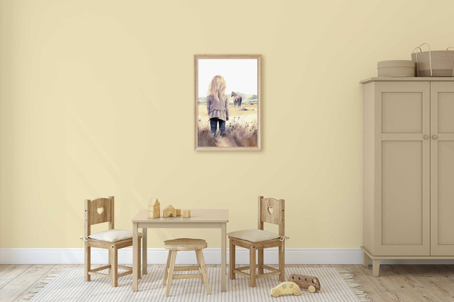 Horse Nursery Decor, Horse Gift for Young Girls, Girls Room Wall Art - WildfieldPrints
