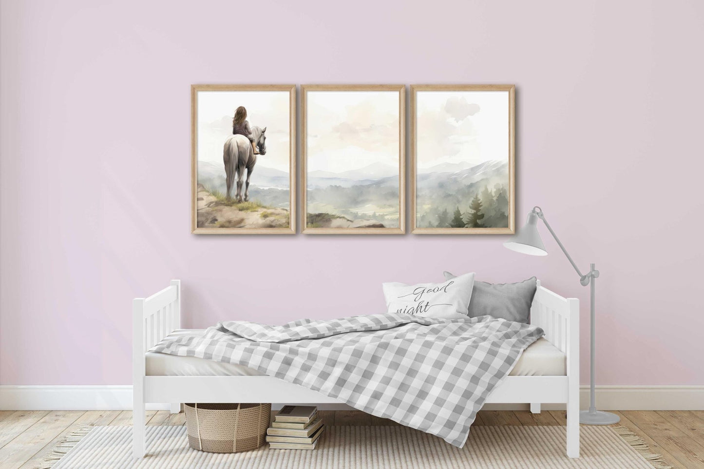 Horse Nursery Prints, Charming Girl Decor, Equestrian Wall Art - WildfieldPrints