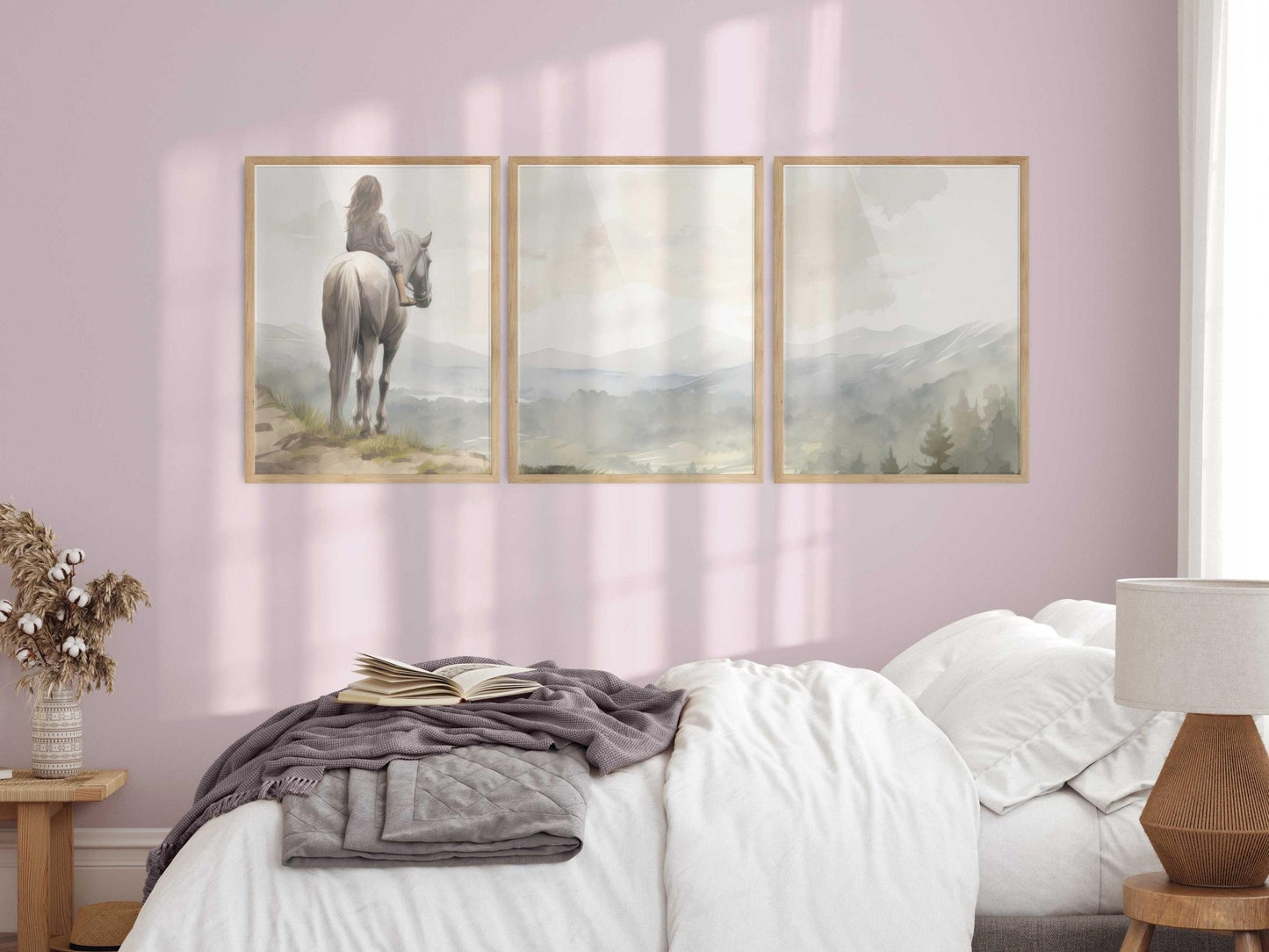 Horse Nursery Prints, Charming Girl Decor, Equestrian Wall Art - WildfieldPrints