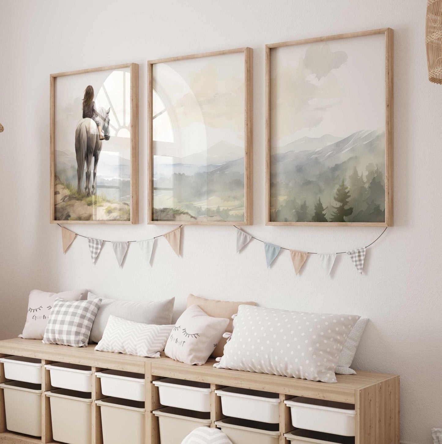 Horse Nursery Prints, Charming Girl Decor, Equestrian Wall Art - WildfieldPrints