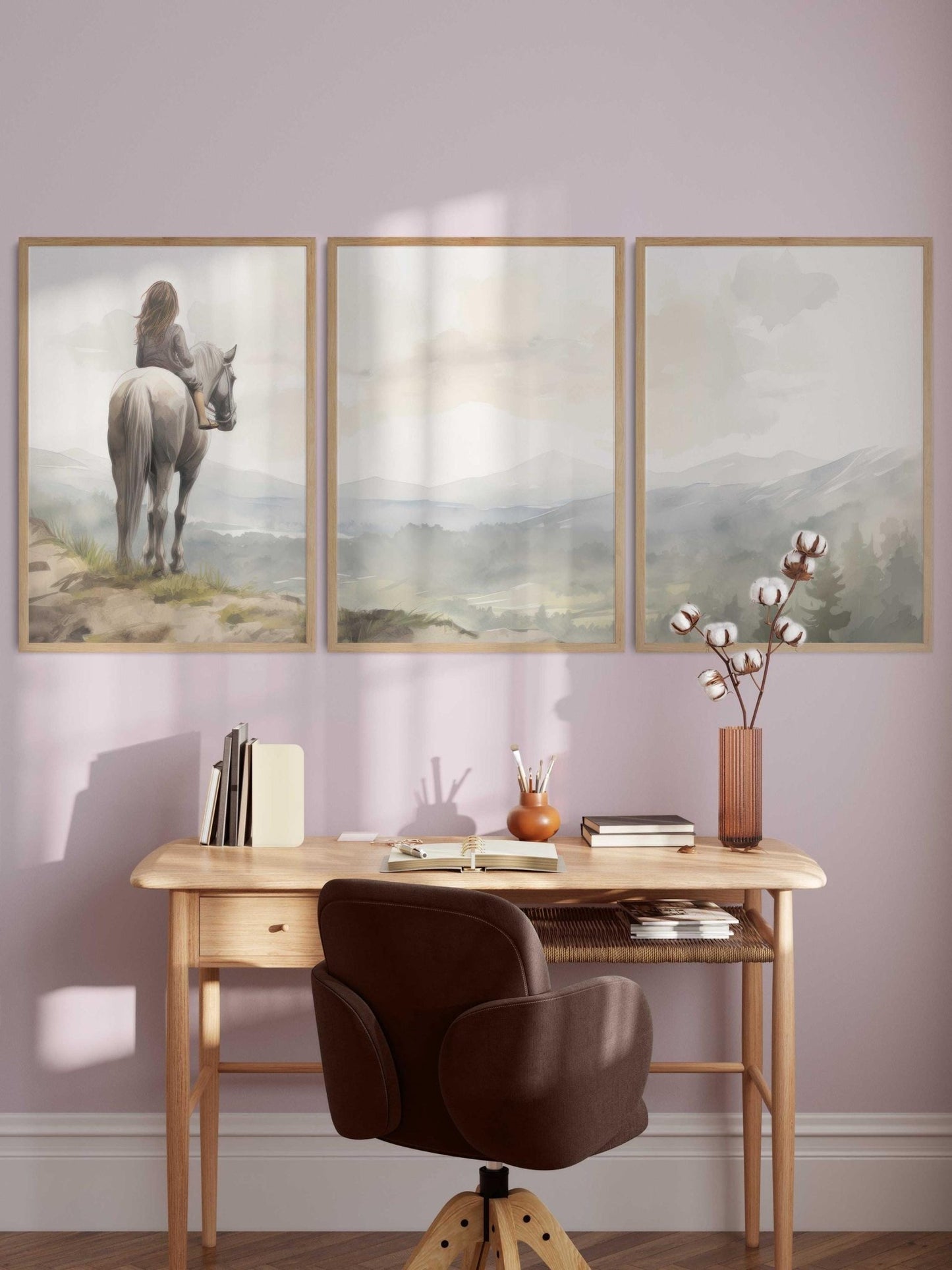 Horse Nursery Prints, Charming Girl Decor, Equestrian Wall Art - WildfieldPrints